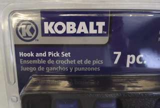 Kobalt Tools 7 pc. Hook and Pick Set 23975 & Tray  