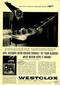 1959 Westclox Self Winding Watch Vintage Ad  