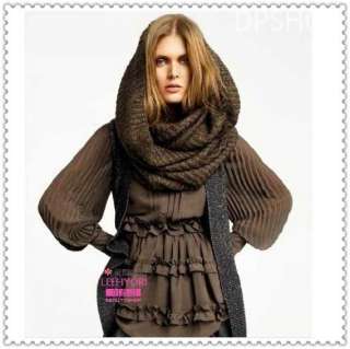Colors Lady Knit Neck Circle Cowl Scarf Shawl Wrap Loop Warmer long 