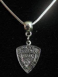POLICE OFFICER COP BADGE CHAIN NECKLACE CHARM PENDANT  