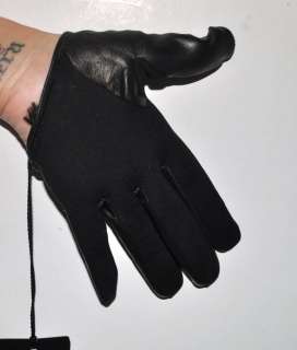 NWT PATRIZIA PEPE FIRENZE SHORT DRIVING LEATHER GLOVES 9 ITALY  