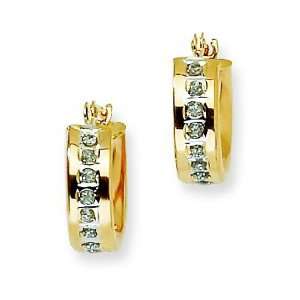  Gold IJ Diamond Hoop Earrings Arts, Crafts & Sewing