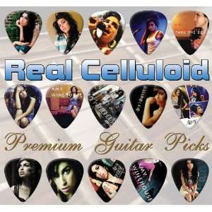  Amy Winehouse Premium Gold Guitar Picks X 15 Medium 