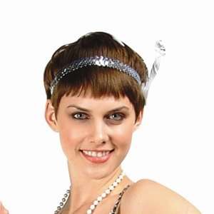   RG Costumes 65059 S Flapper Sequined Headband   Silver Toys & Games