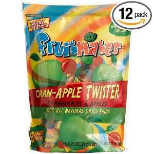 Fruitmates Cran Apple Twister, 8 Count, 0.75 Ounce Bags (Pack of 12)