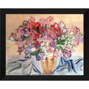   Raoul Dufy FRAMED Art 26x32 Vase De Pois De Senteur