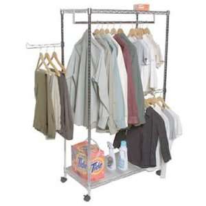 Sensible Storage 2 Shelf Mobile Garment & Laundry Center 30090