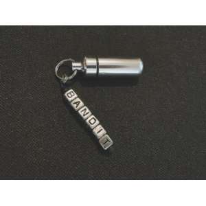  Customized Pet Name   Silver Cremation Urn Keychain 