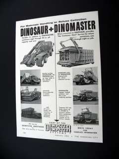 Dempster Dumpster Dinosaur & Dinomaster 1962 print Ad  