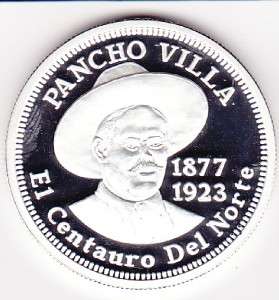Mexico Pancho Villa Silver .999 El Centauro del Norte.  