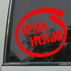  Irish Inside Red Decal Car Truck Bumper Window Red Sticker 