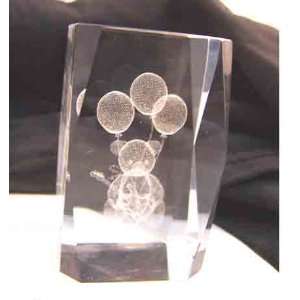   with Balloons Inside Laser Art Crystal Paperweight 