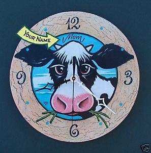 COUNTRY COW KITCHEN WALL CLOCK  