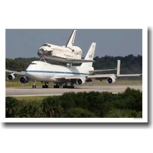  Space Shuttle on 747  Educational Classroom Science POSTER 