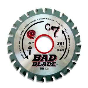 KwikTool USA BB500 C7 Bad Blade 5 Inch 36 Tooth with 1 Inch to 20 mm 