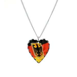    Necklace Heart Charm German Flag Waving Artsmith Inc Jewelry