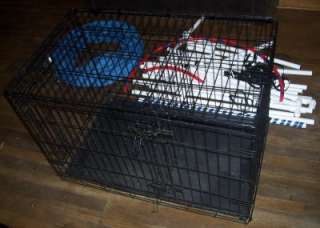   1536DD Dog Crate Small  Medium Dog + Agility Training Aids  