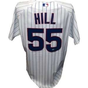 Koyie Hill #55 Chicago Cubs 2010 Opening Day Game Used Home Jersey 