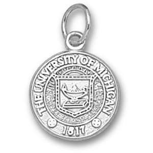 University of Michigan Seal 1/2 Pendant (Silver)  Sports 