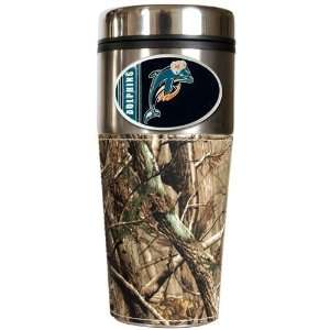  Dolphins Open Field Travel Tumbler with Camo Wrap