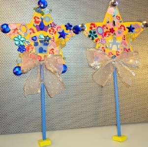 14 OOAK Disney Princess Handmade Yellow Star Wands / Party Favors *NEW 