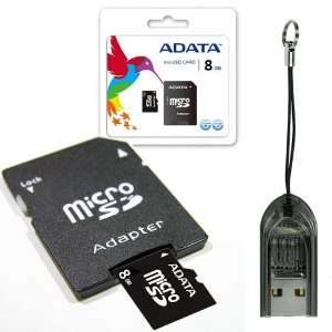  8GB MicroSD Card with SD Adapter for Huawei M735 Plus Key chain Card 