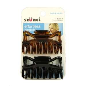  Scunci Effortless Beauty Thick Hair Clips, Assorted, 2 ct 