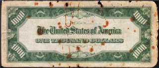   low grade 1934 $1000 Bill *CHICAGO* FRN $1,000 Note FREE SHIP  