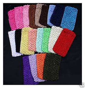 24 PIECE 3 LOT Crochet Headbands U PICK COLORS GIRLS  