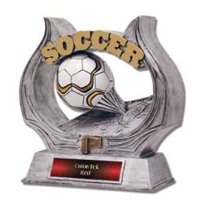  Hasty Awards 12 Custom Soccer Ultimate Resin Trophies RED 