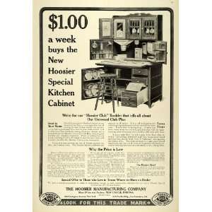 118523127 1909 Ad Hoosier Manufacturing Special Kitchen Cabinets  