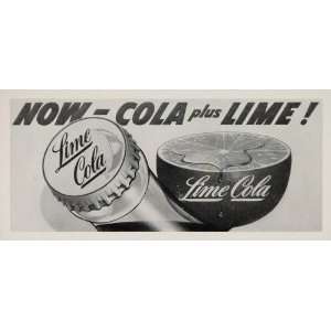 1951 Billboard Lime Cola Ad Bottle Soda Pop Tom Ryan   Original 