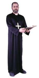 PRIEST RELIGIOUS BLACK ROBE COSTUME NEW FW9932  