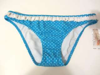 Sassafras Juniors Blue Crochet Ruffle Swimsuit Bottom Swimwear Size S 