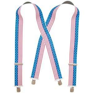  Stars And Stripes Elastic Pant Suspenders Sports 