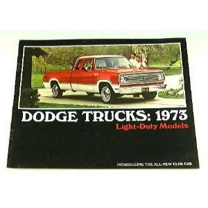    1973 73 Dodge PICKUP TRUCK BROCHURE D100 D200 D300 