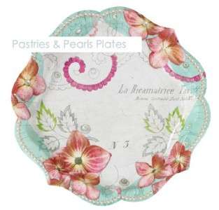 12 x Beautiful Pastries & Pearls Shabby & Chic Floral Bird Tea Party 