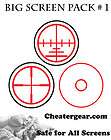   Big Screen Pack # 1 Aiming Targets Crosshair Decal No scope Cheat
