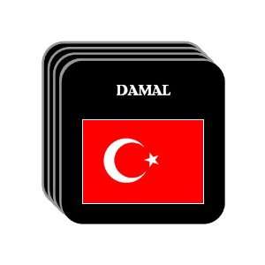  Turkey   DAMAL Set of 4 Mini Mousepad Coasters 