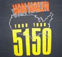 VAN HALEN Vintage CONCERT SHIRT 80s Tour T 1986 5150 50/50 Sammy 