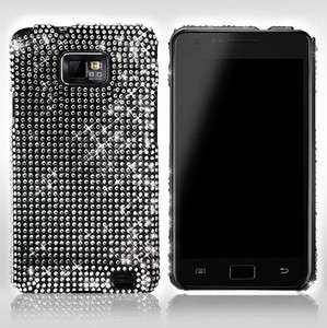   Crystal studded for Samsung Galaxy S II 2 Case Cover (black)+LCD film