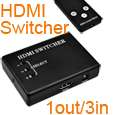 Port HDMI Switch Switcher Splitter for HDTV 1080P NEW  