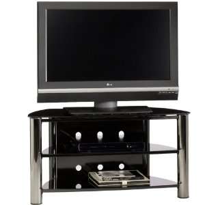  Sauder Chroma Panel TV Stand Black / Black Everything 
