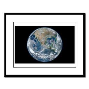   Framed Print Earth in HD from 2012 Satellite Photo 