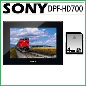  Sony DPF HD700 7 Inch HD Video Digital Picture Frame + 4GB 