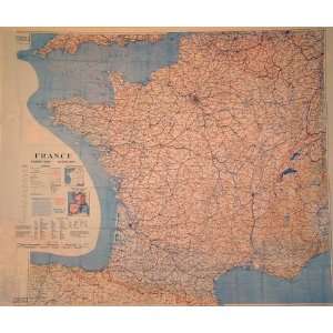  Silk Escape & Evasion Map (WW2 Era) France & Spain 1943 