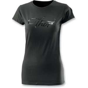   Thor Motocross Womens Luna T Shirt   2010   Small/Black Automotive