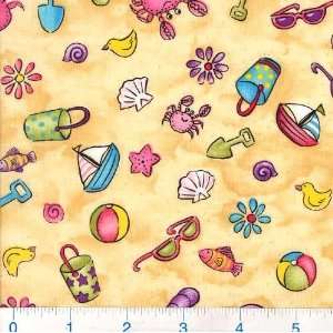  45 Wide Beach Cats & Dogs Supplies Sand Fabric By The 