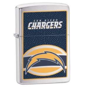  Zippo NFL San Diego Chargers Lighter Brushed Chrome Finish 