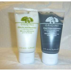 Origins Set Check and Balance Frothy Face Wash 50ml+clear Improvement 